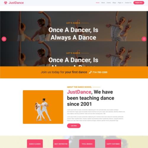 HTML5舞蹈培训机构网站模板