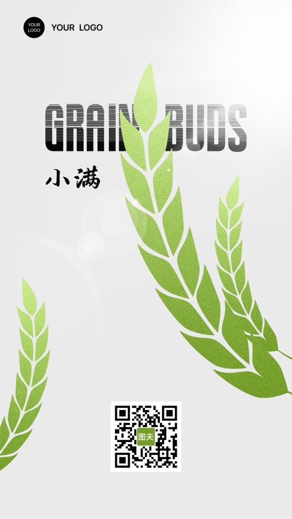 中国传统节气小满海报源文件