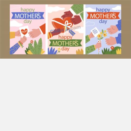 512母亲节祝福贺卡矢量模板