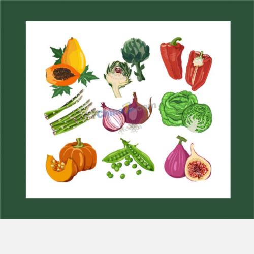 健康鲜艳蔬菜烹饪食材模板