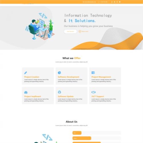 信息技术服务公司网站HTML5模板