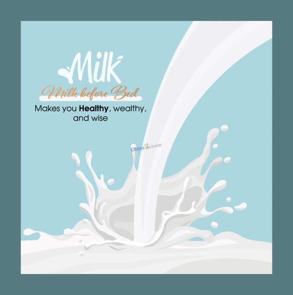 动态流动牛奶广告背景矢量