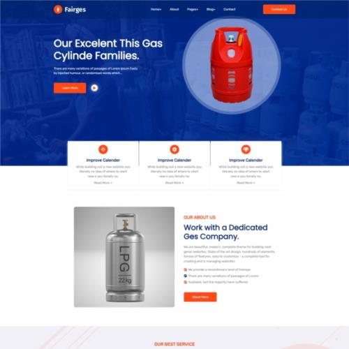 HTML5液化石油气公司网站模板