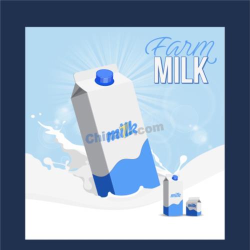 动态液体牛奶广告背景矢量模板