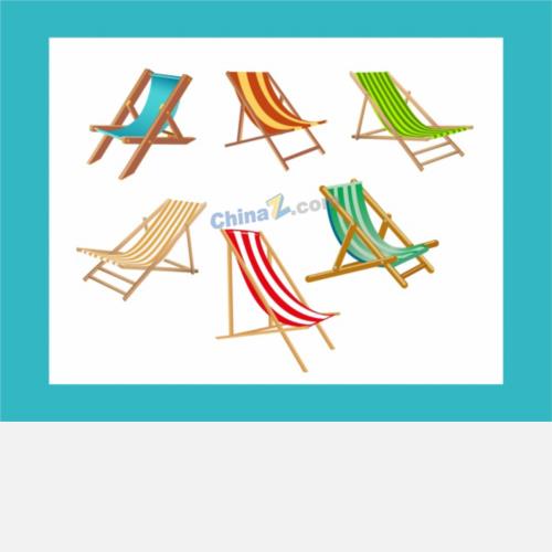 彩色沙滩椅合集矢量