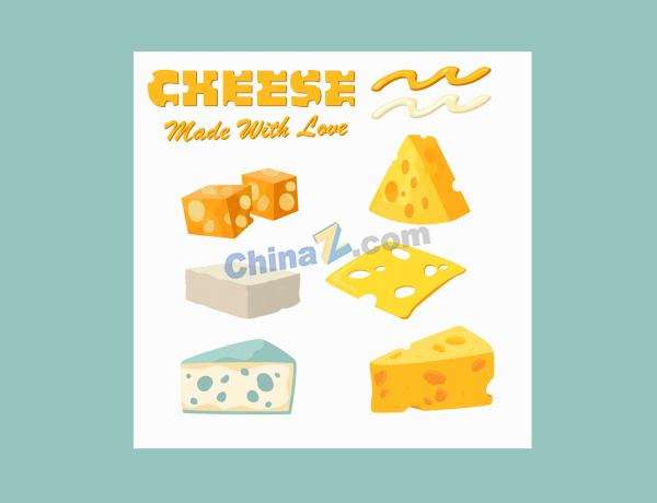 经典三维形状轮廓奶酪合集矢量