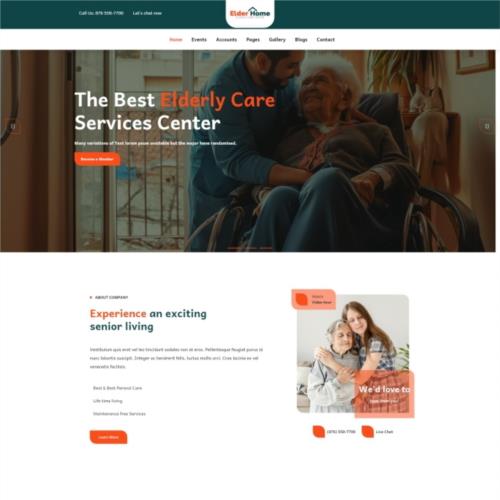 HTML5老年护理服务中心网站模板