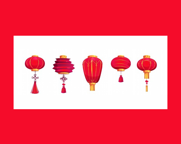 中国红灯笼装饰插画矢量素材