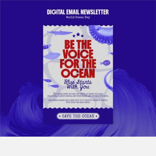 世界海洋日宣传页排版设计