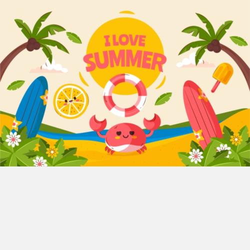 夏日度假宣传背景矢量素材