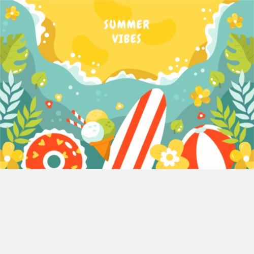 夏日户外活动背景矢量模板