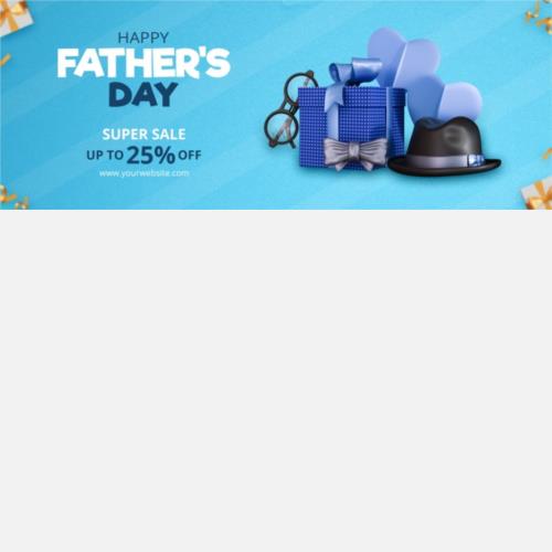 父亲节折扣横幅banner设计