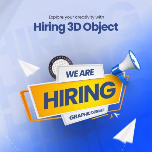 3D招聘主题宣传元素分层素材