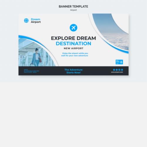 航空公司banner横幅设计素材