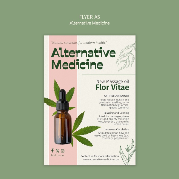 医药护理产品宣传单模板A5