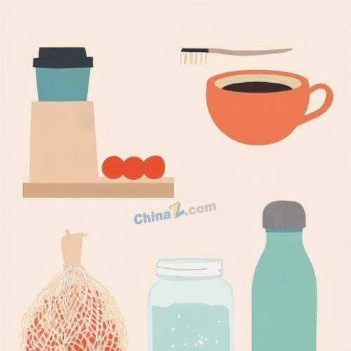 零浪费生活用品矢量插图