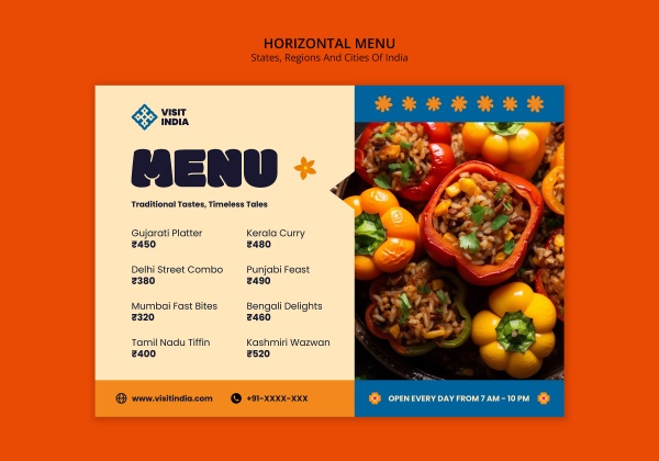 餐饮美食菜单价目表设计素材