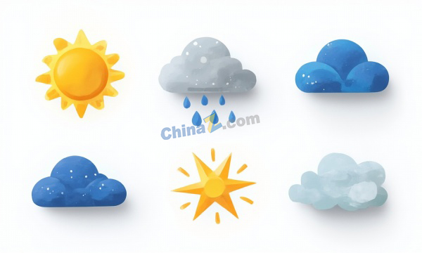 3D柔和阴影天气图标矢量素材