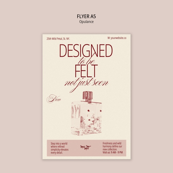 奢侈品香水传单A5模板设计
