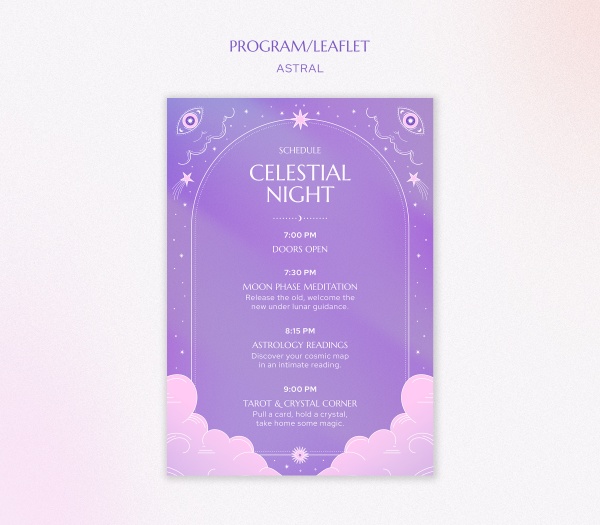 紫色艺术风格活动列表ps素材