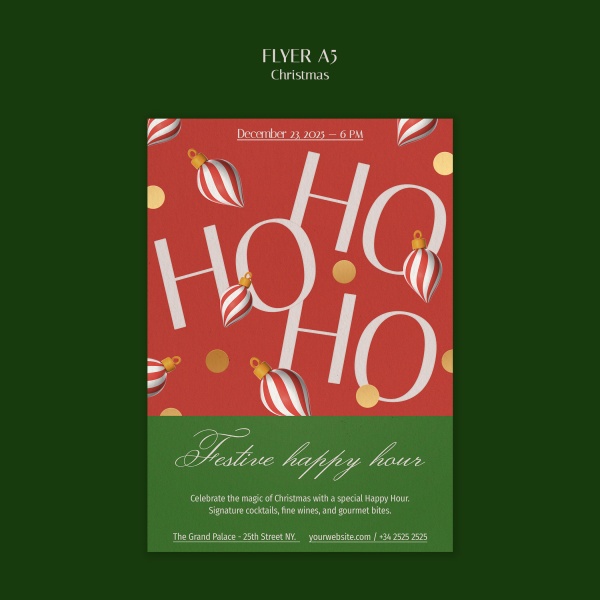 圣诞节快乐主题宣传单页设计