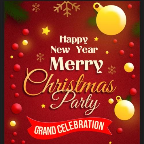 圣诞新年快乐主题海报设计源文件